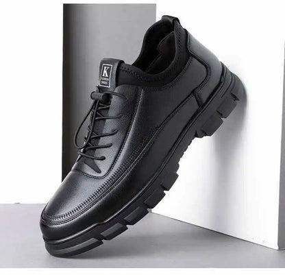 Casual Leather Shoes for Men Autumn Brand Men's Business Office Loafers Platform Mens' Soft Social Shoes Work Footwear Moccasins