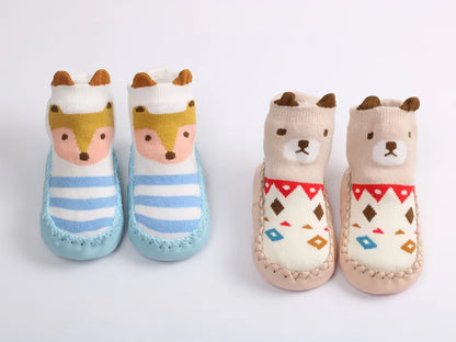 Children's Floor Socks Glue Non-slip Soft Soles Baby Boys and Girls Indoor Spring and Autumn Cartoon Cute Toddler Shoes