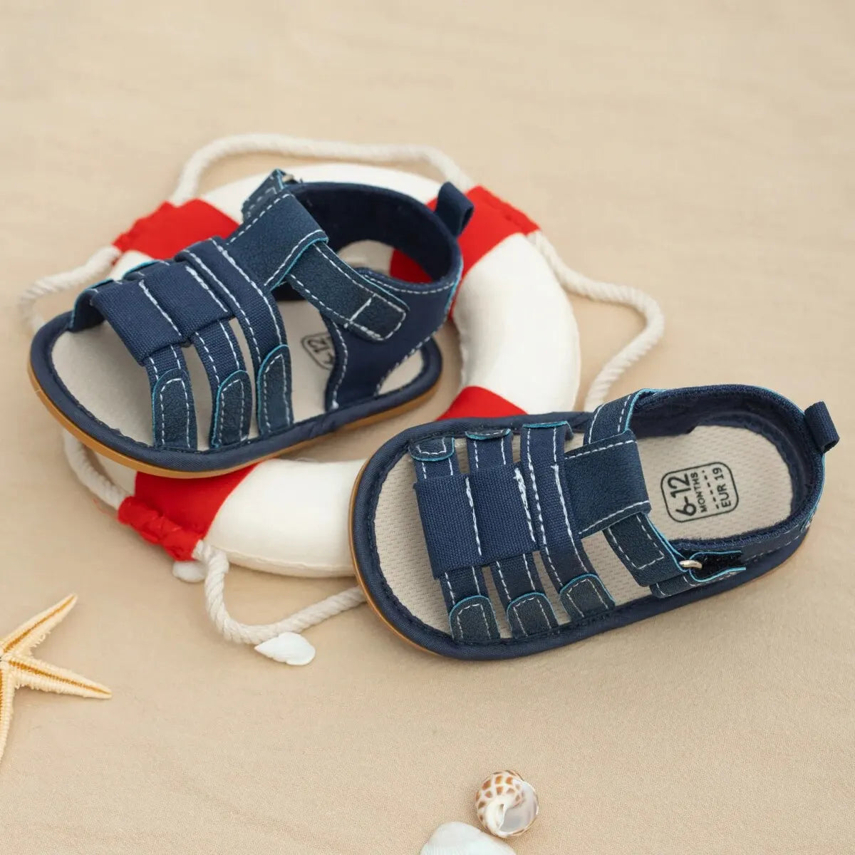 Meckior Summer Baby Shoes Baby Boy Girl Sandal Non-slip Rubber Sole Infant First Walkers Toddler Casual Baby Boy Garden Sandals