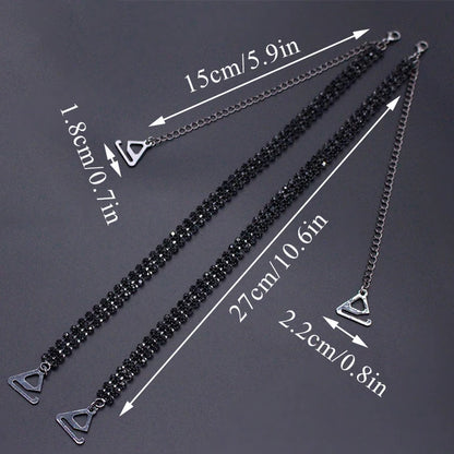 Sexy Rhinestone Women Bra Straps Elegant Crystal Bra Shoulder Strap Anti-light Off-the-shoulder Underwear Straps Accessories