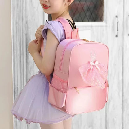 Fashionable Kids Boutique Dance Bag Pink and Purple Children Cute Waterproof Yoga Backpack for Girls