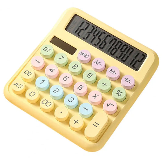 Calculator Typewriter Style Large LCD Display Easy Reading Round Keys Calculator for Everyday