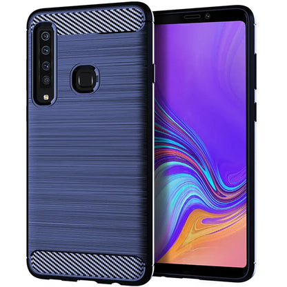 Shockproof Carbon Fiber Case for Samsung Galaxy A9 2018 Brushed Texture Rubber Silicone Case for galaxy a9 2018 Phone Cover