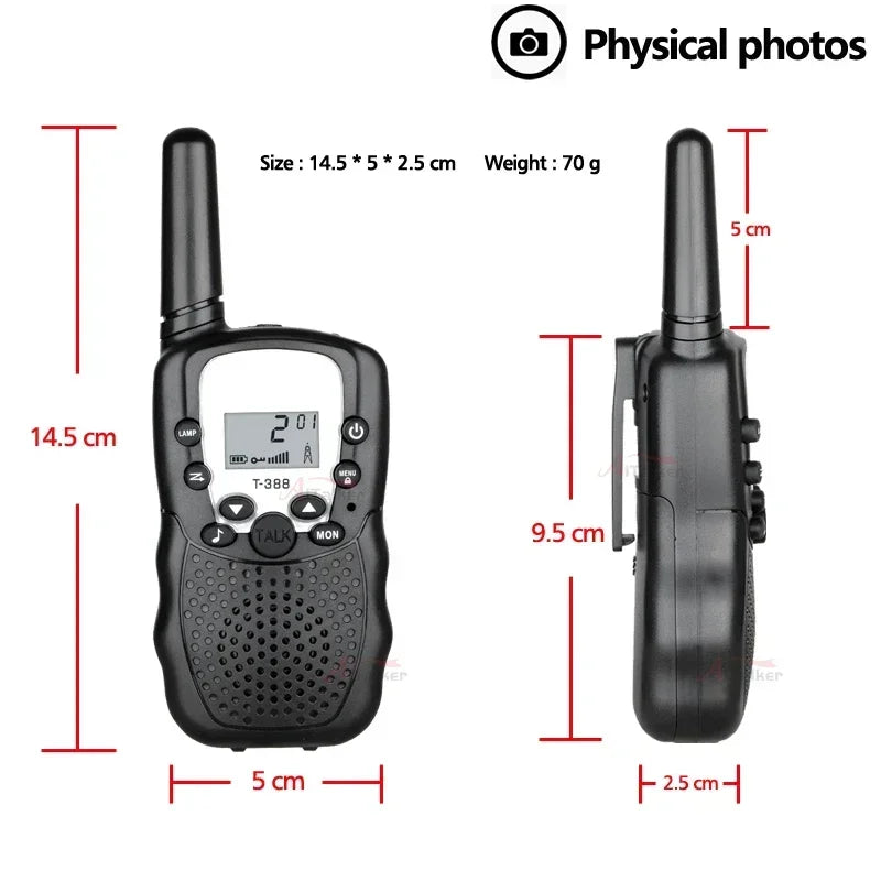 Kids Mini Walki Talki 2Pcs Celular Handheld Transceiver Phone Radio Interphone 3KM Toys Talkie Walkie Birthday Gift for Children