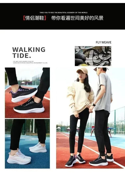 Casual Running Summer Fashion Anti Slip Hiking Mesh Breathability Athletic Shoe Tennis Woman Trend 2024 Woman Sneakers Couple