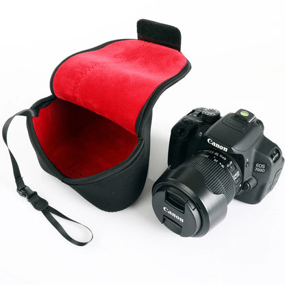 Waterproof Velour Neoprene Soft Case Camera Bag for Canon EOS 850D 800D 760D 750D 700D 77D 70D 600D SL3 SL2 T100 T7 T7i T6 T5 T3