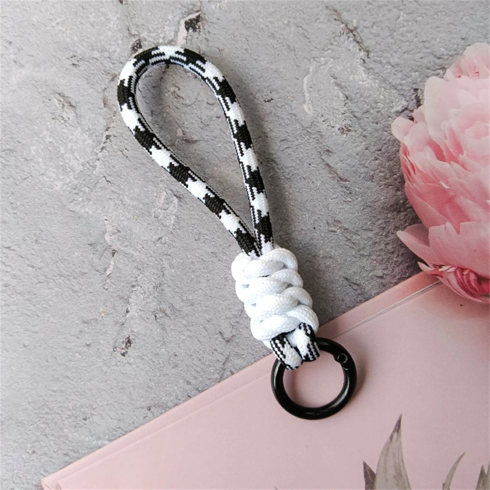 Creative Hand Woven Keychain For Mobile Phone Lanyard Anti Lost Knot Rope Strap Key Ring Men Women Car Key Holder Key Accessory