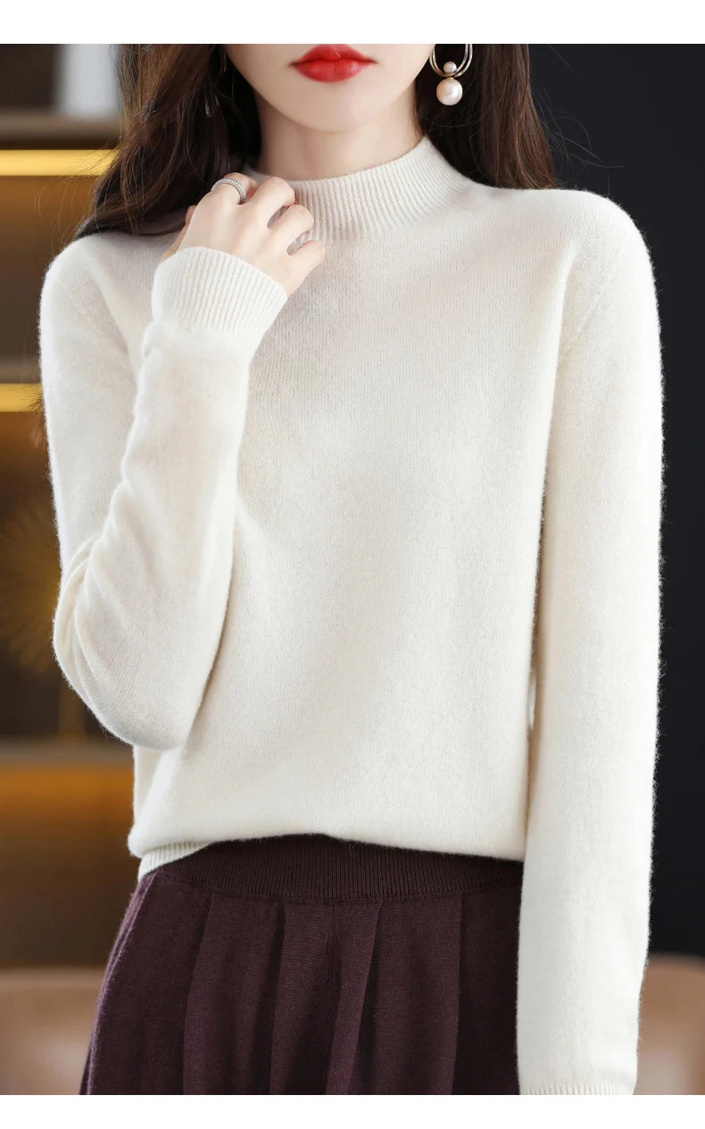 Cashmere Sweater Female 100% Merino Wool Winter Women Knitted Femme Pullover Top Winter Warm Women's 2024 New