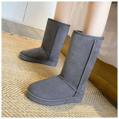 winter snow boots women anti slip Casual Woman Shoe Winter Boots Female Warm Plush Mid-calf Boots Long Botas Mujer