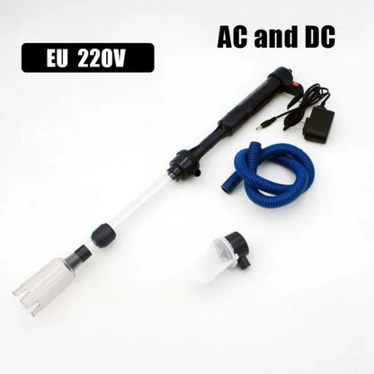 Aquarium Gravel Cleaner Electric Sand Vacuum Cleaner Kit Fish Tank Automatic Syphon Filter Pump Water Changer Extendable Tubes