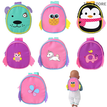 Doll Accessories Cute Backpack Schoolbag For 43cm 18 Inch Baby Doll Girl Gift