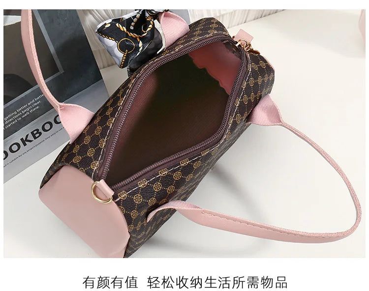 2024 Fashion Women's Bag, Fashionable Women's Bag, Silk scarf ladies Handbag, European And American One Shoulder Crossbody Bag