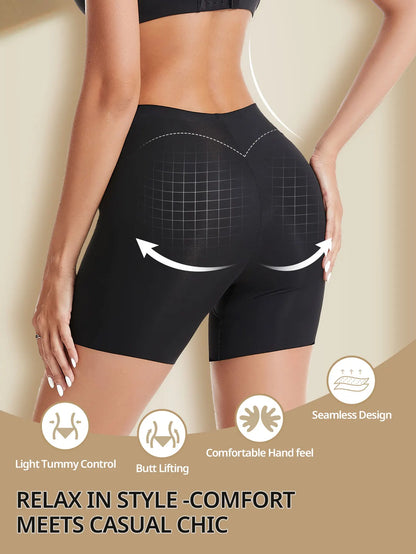 Flarixa High Waist Safety Shorts Panties Under Skirt Boxers for Women Anti Chafing Thighs Shorts Comfortable Yoga Leggings Pants