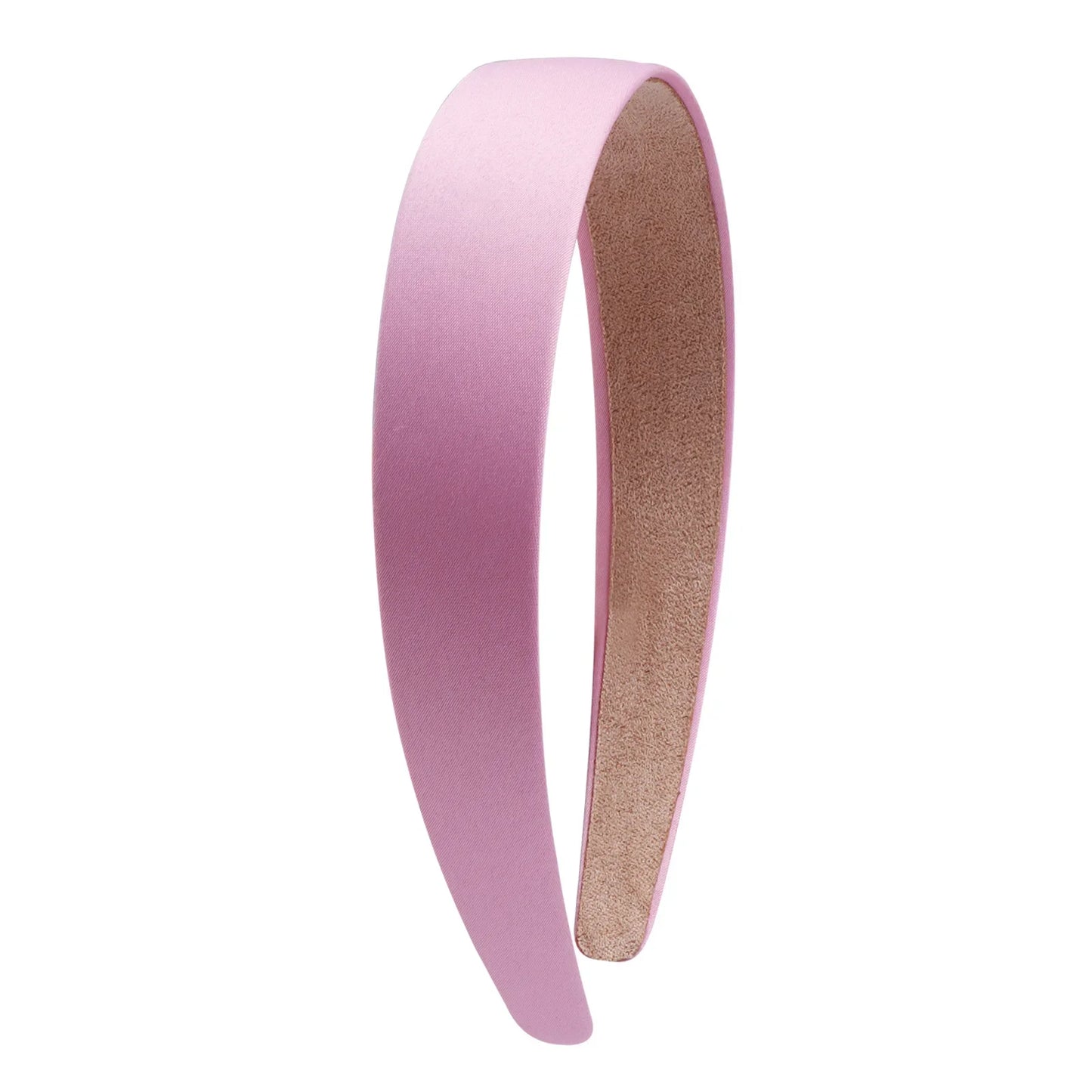 1/2 stücke Plain 3CM Breite Satin Stirnband Mädchen Stoff Überzogene Harz Haarbänder Kunststoff Haar Hoop Kinder Elastische Bänder Haar Zubehör