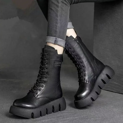 Plush Warm Thick Sole Boots New Fashion Women’s Warm Platform Shoes Female Waterproof Boot  Botas De Mujer  Thigh High Boots