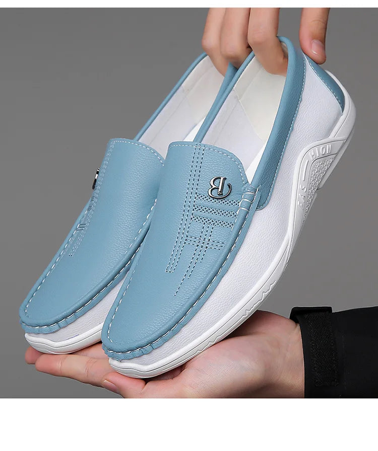 Extra Large Size Men Casual Leather Shoes White Shoes Spring and Autumn Versatile Sneakers Casual Men Leather Shoes