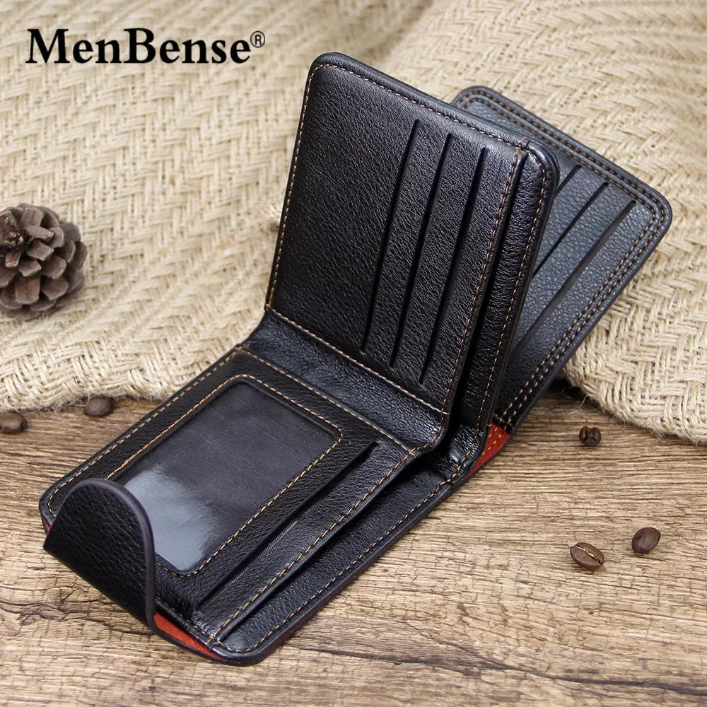 New Men's Wallet Multi-card Space Trendy Fashion Casual Large Capacity PU Leather Cartoon Short Money Clip Coin Purse Card Bag