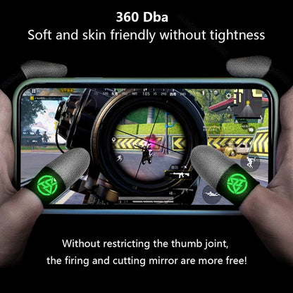 1/2 Pair Gaming Luminous Finger Sleeve Breathable Fingertips Cover For PUBG Mobile Games Touch Screen Finger Cots Cover Touch