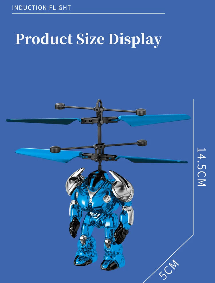 Mech Warrior Toy Energy-Saving Induction Robot Aircraft Mech warrior Induction Flying Remote Control Birthday Gift To Children