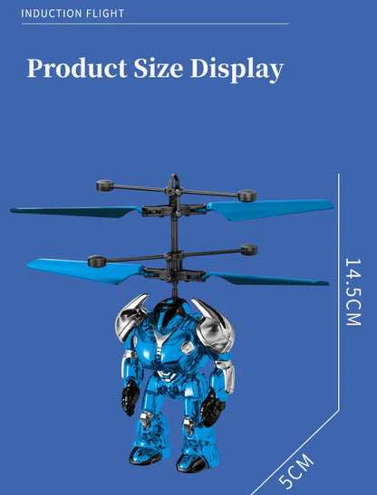 Mech Warrior Toy Energy-Saving Induction Robot Aircraft Mech warrior Induction Flying Remote Control Birthday Gift To Children