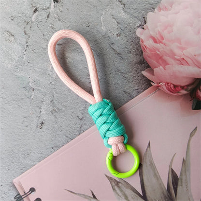 Creative Hand Woven Keychain For Mobile Phone Lanyard Anti Lost Knot Rope Strap Key Ring Men Women Car Key Holder Key Accessory