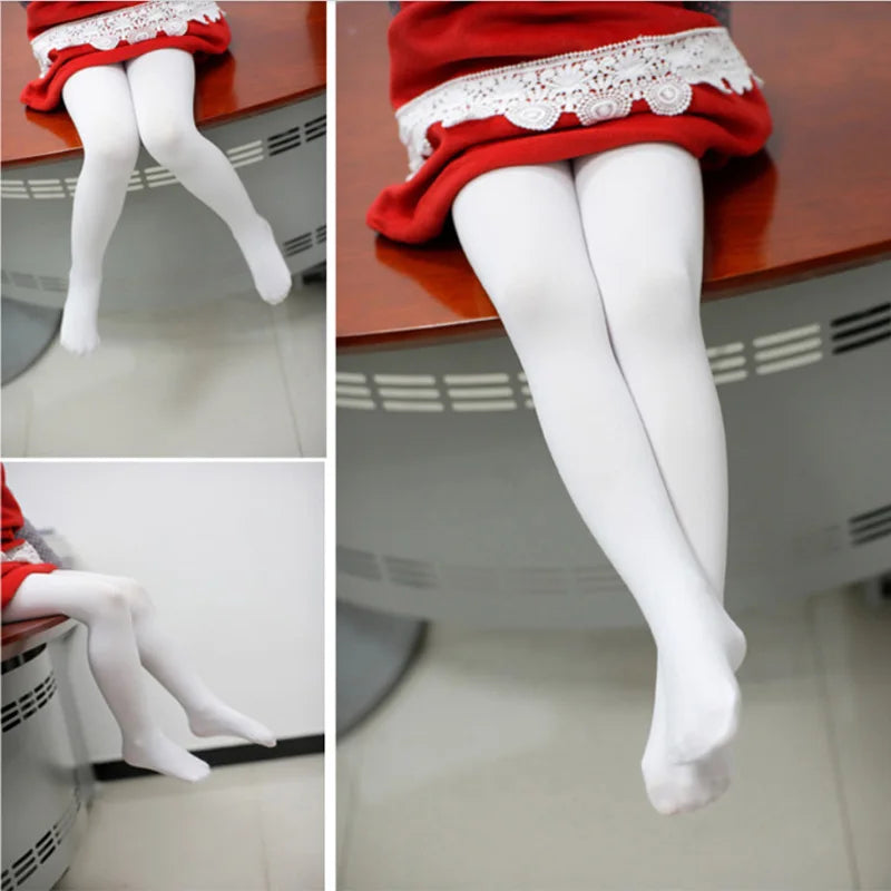 Children Girls Tights for Kids 1 to 15Y Classic Ballet Dance Pantyhose Baby Velvet Candy Color Spring Summer Student Stockings