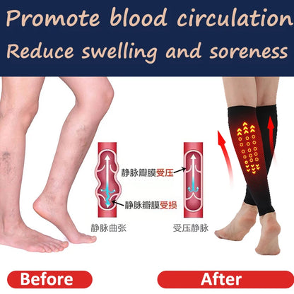 Compression Sleeves Replacement Compression Stockings with Medical Gradient Compression 20-30mmHg Footless Calf Socks