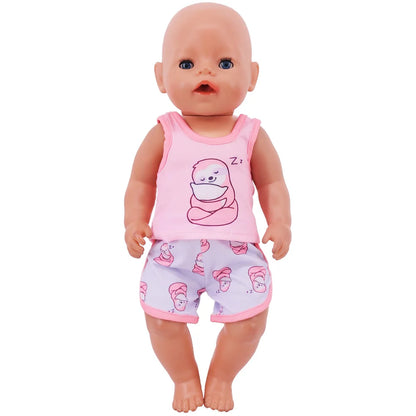 Doll Clothes For 43cm Newborn Baby Regeneration Dolls, 18-Inch American Doll Girls, First-Generation Baby Mini Items Accessories