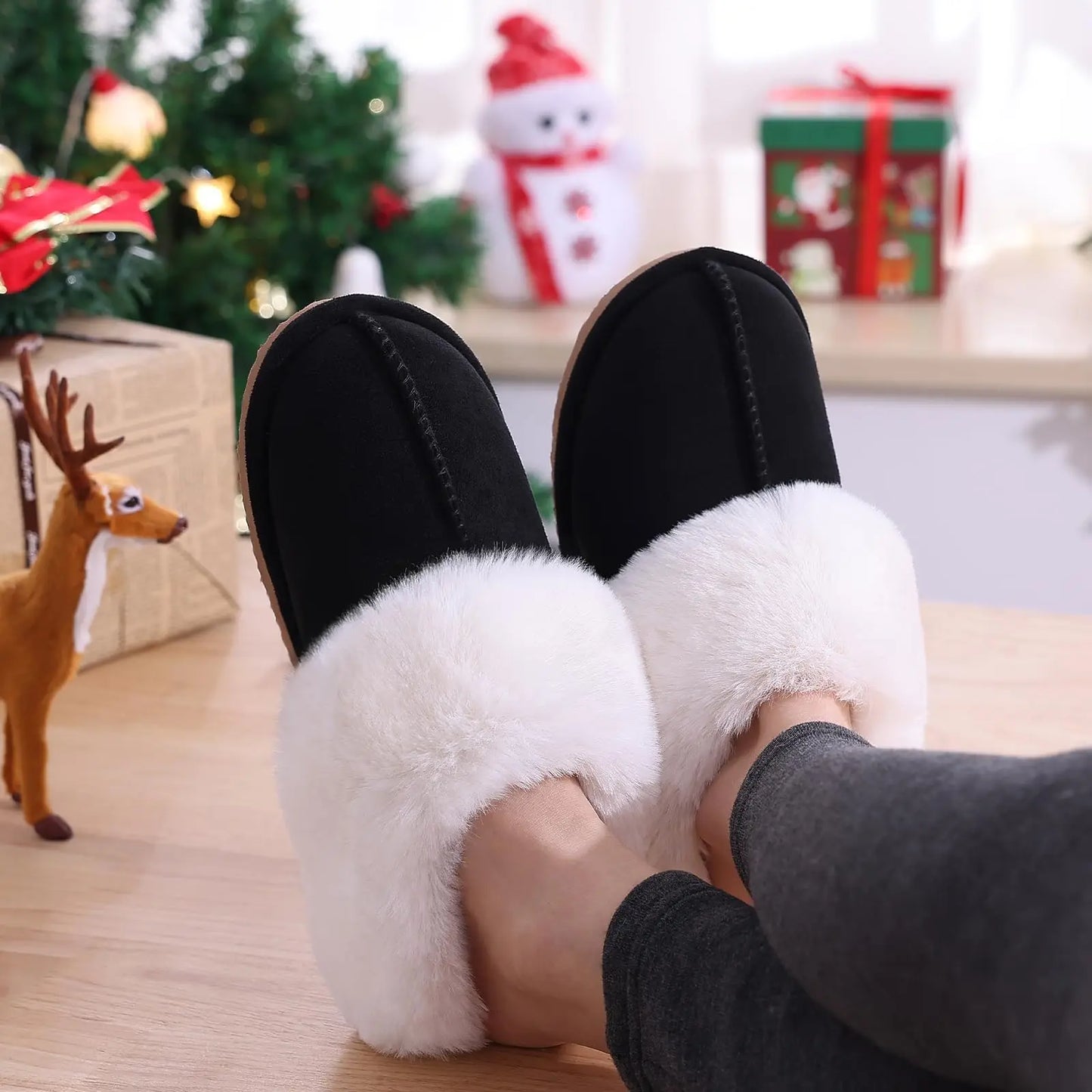 Winter Fluffy Suede Women Slippers Fashion Fuzzy Women House Shoes Classic Brand Women Fur Slippers Indoor Soft Flat Slippers