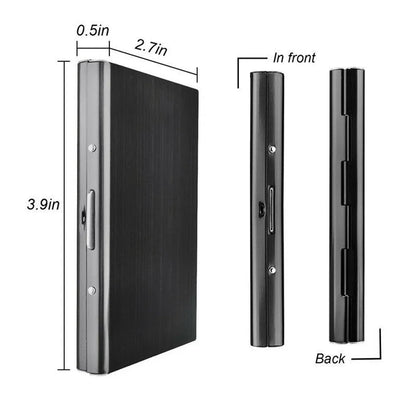 Rfid Credit Card Holder Men Minimalist Wallet Aluminium Bank Cardholder Case with Money Clip Designer Porte Carte