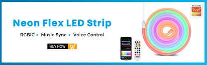 WLED Controller ESP32 RGBIC COB LED Strip Light Tape Kit Sound Reactive Music Sync Work with Alexa 24V 5 10 15 20 25 30 40 M