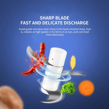 Electric Garlic Masher Portable Chopper Multi Function Meat Grinder Masher Machine Mini Garlic Vegetable Chopper Usb Charging