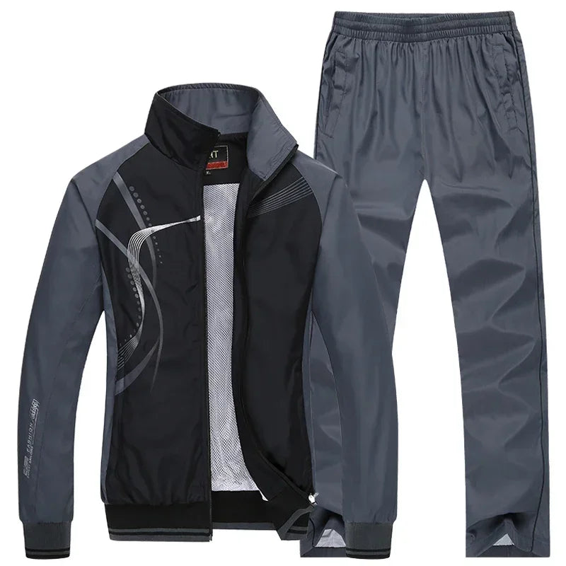 Men's Casual Tracksuit Running Jogging Athletic Sports Set Fitness 2 Pieces Jacket + Sweatpants Basketball Football Track Suits