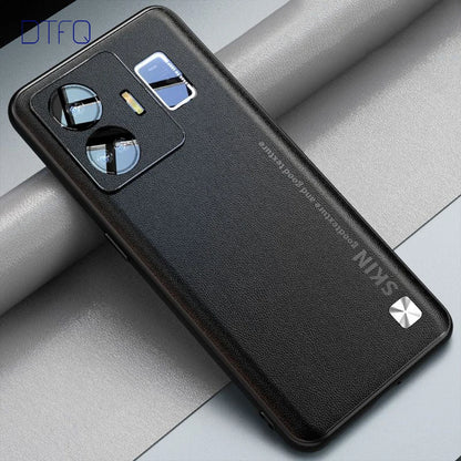 For realme GT Neo 5 Case Leather Pattern Case for OPPO realme GT 3 Shockproof Cover Luxury Leather Case for realme GT3 GT Neo5