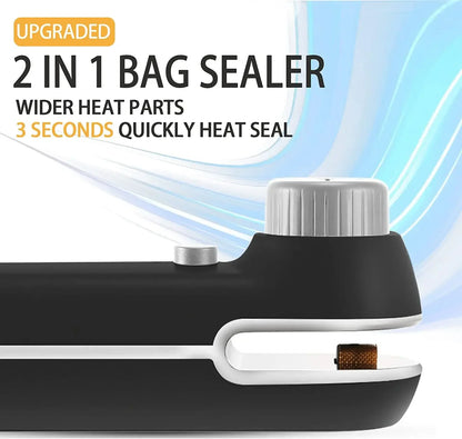 Xiaomi Mini Heat Sealer Rechargeable 2 In 1 Plastic Package Snack Sealer Clip Bag Handheld Heat Sealer Plastic Bag USB