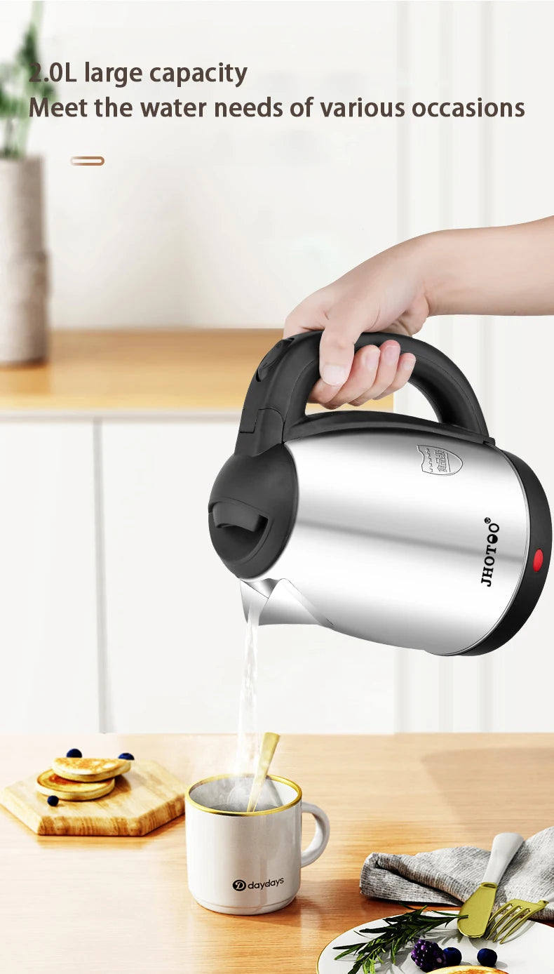 2L Stainless Steel Electric Kettle Kitchen Appliances Smart Kettle 1500W Whistle Kettle Samovar Tea Coffee Thermo Pot Gift