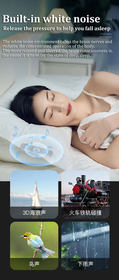 Pocket Bluetooth Speaker Bone Conduction Wireless Stereo Soundbar Under Pillow Music Box Built-in White Noise Improve Sleep