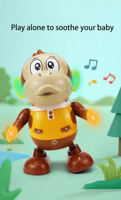 Kids Interactive Dancing Monkey Toy With Light And Music Can Walk Funny Swing Animal Doll Electric Toy Baby Toddler Gift