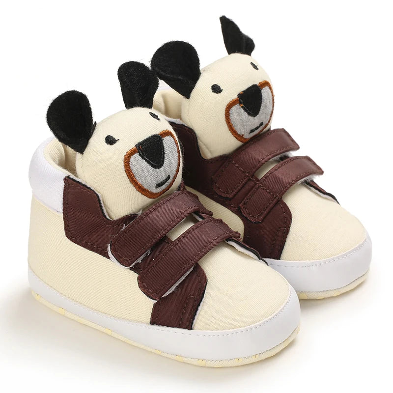 Classic Baby Shoe Boy Girl Baby Cute Animal Face Casual Flat Sneaker First Baby Ankle Boot Cotton Non-slip Warm Walking Shoes