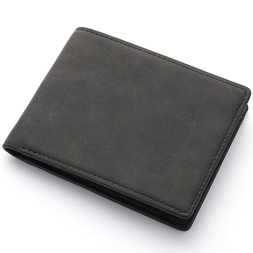 2023 New Wallet Men Short Dollar Clip Zipper Simple Soft Leather Lightweight