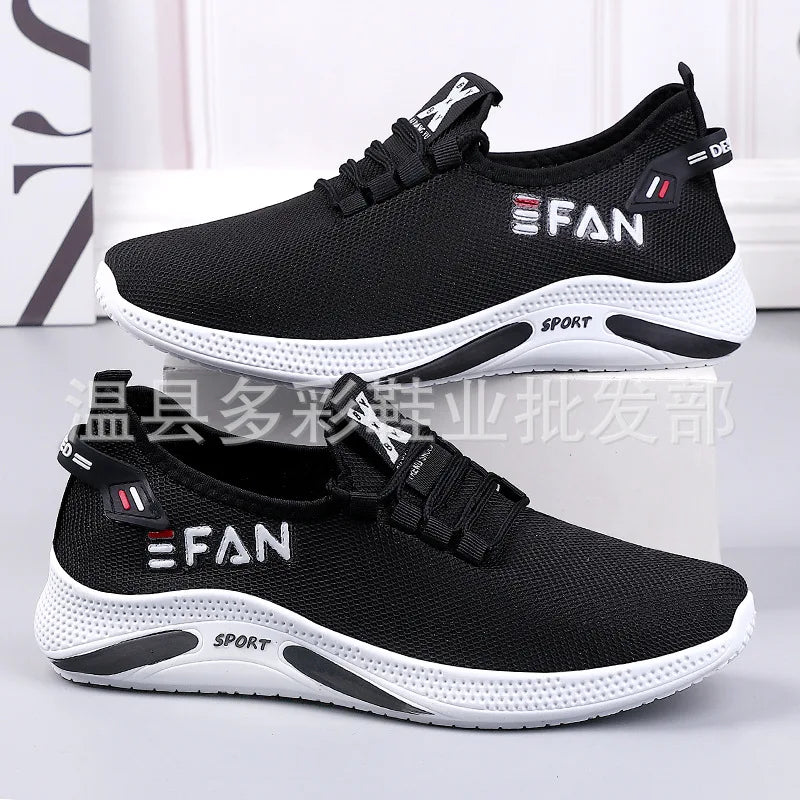 Spring White Casual Shoes Breathable Non-slip Walking Sneakers Men Shoes Outdoor 2024  Comfortable Fashion Lace Up Running Shoes