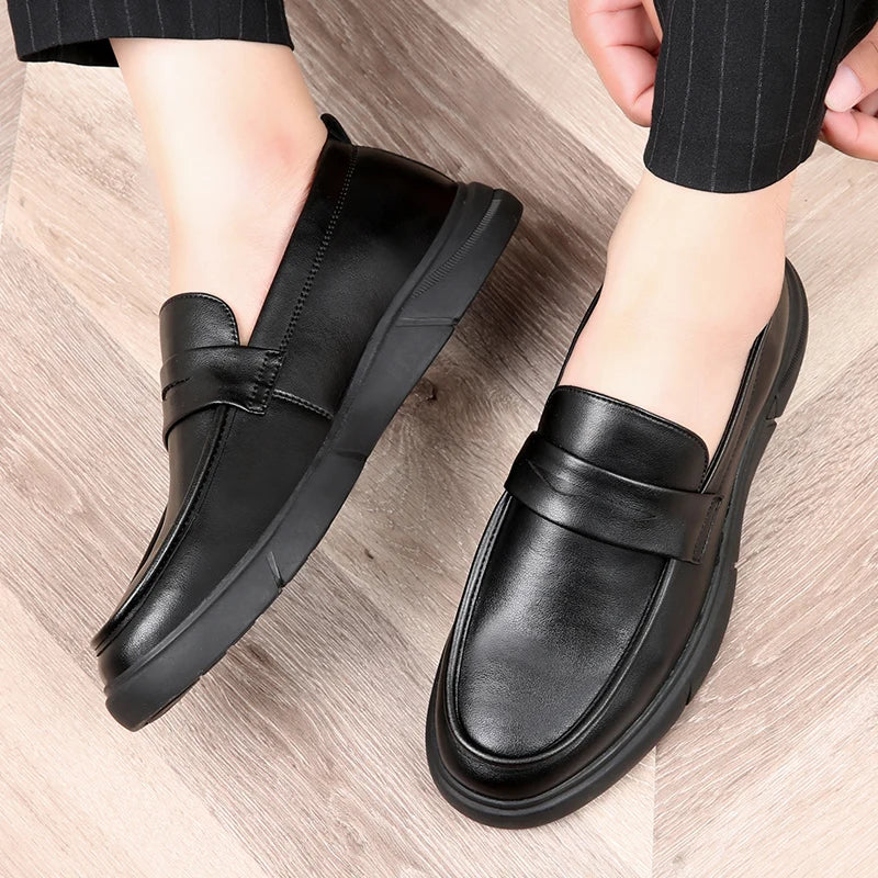 Genuine Leather Loafers Men New Comfy Men's Boat Flats Fashion Brand Style Man Casual Shoes Versatile Dress Footwear Drive Shoes