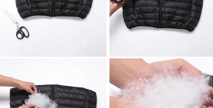 2024 Ultralight Sleeveless Puffer Vest Jacket Ultra Thin Warm Lightweight Down Jacket Waistcoat Winter Men Duck Down Vest Coats