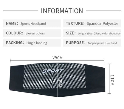 Absorbent Cycling Sport Sweat Headband Sweatband for Men and Women Yoga Hair Head Sweat Bands Sport Safety Sweatband Gym Outdoor