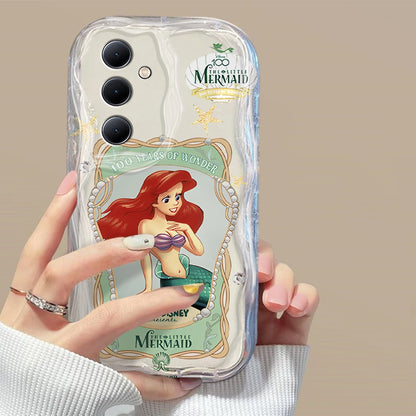 Disney Princess 3D Wave Phone Case For OPPO Reno 11 F 8 T 7 Z 6 5 4 Pro F23 F11 F9 4G 5G Soft Silicone Back Cover