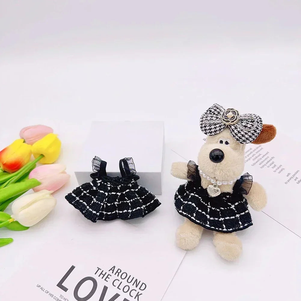 17cm Labubu Plush Doll'S Clothes Outfit Accessories For Korea Kpop Exo Labubu Idol V1 V2 black dress suit Clothing Gift