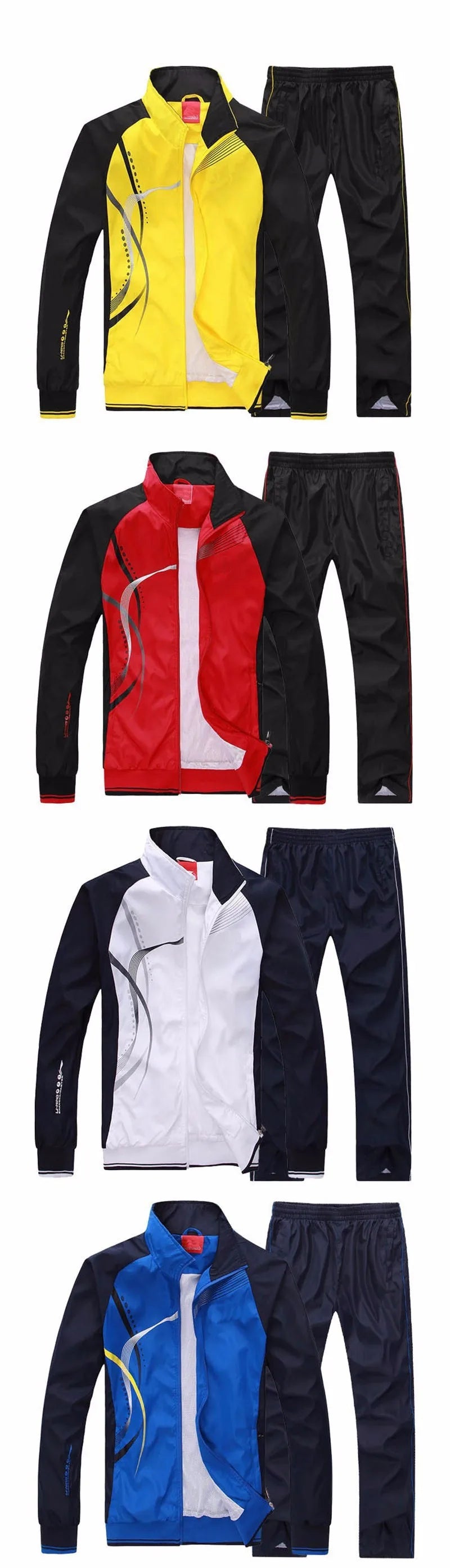 Men's Casual Tracksuit Running Jogging Athletic Sports Set Fitness 2 Pieces Jacket + Sweatpants Basketball Football Track Suits