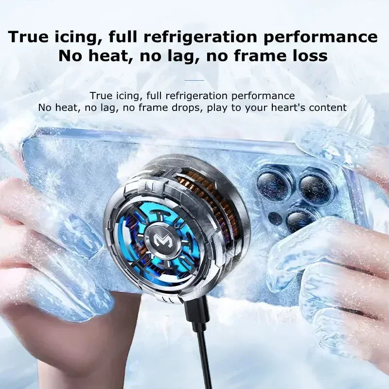 MEMO CX08 Magnetic Back Clip 2 IN 1 Universal Mobile Phone Cooler Semiconductor Cooling Fan Freeze Radiator for IOS Android PUBG