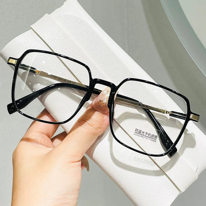 +0.5 +1.0 +1.5 +2.0 +2.5 Oversized Square Reading Glasses for Women Men Anti Blue Light Lenses TR Frame Presbyopia Eyewear