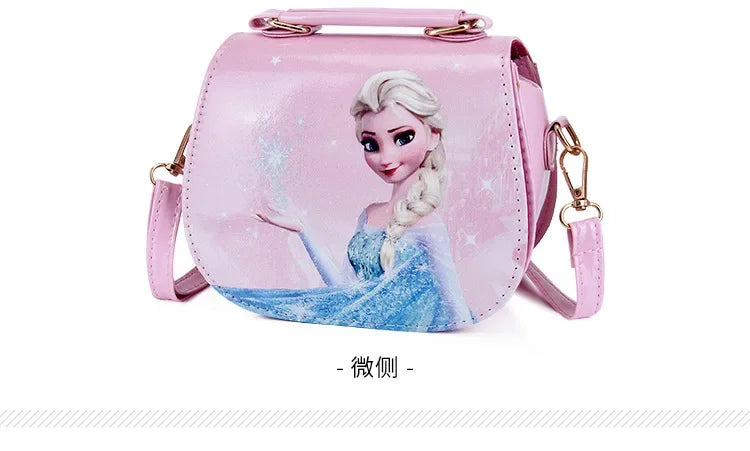 Cute cartoon anime Elsa princess messenger bag fashion girl handbag small bag baby shoulder messenger bag